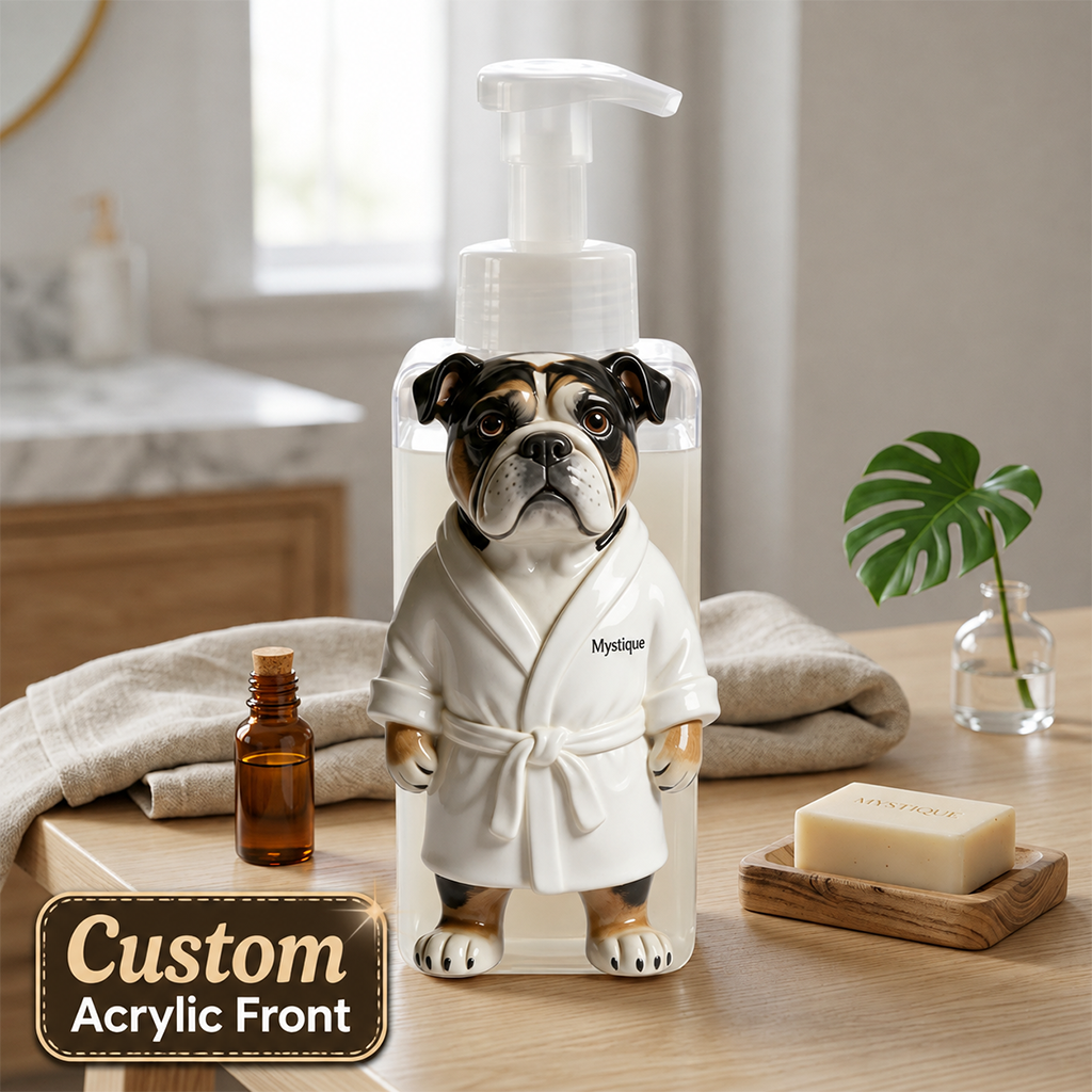 Personalized Siberian Husky Soap Dispenser Dog Lover Bathroom Decor Gift
