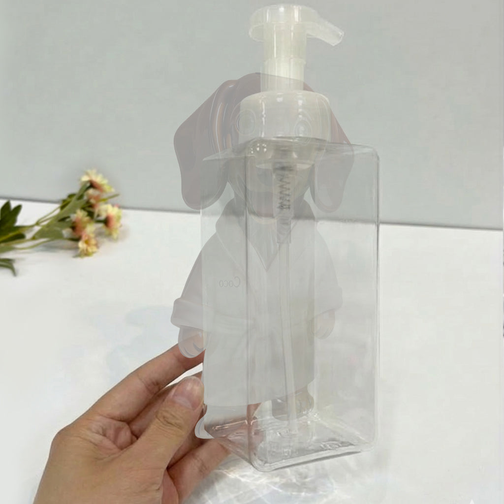 Personalized Black and Tan Dachshund Bathrobe Soap Dispenser Dog Lover Gift