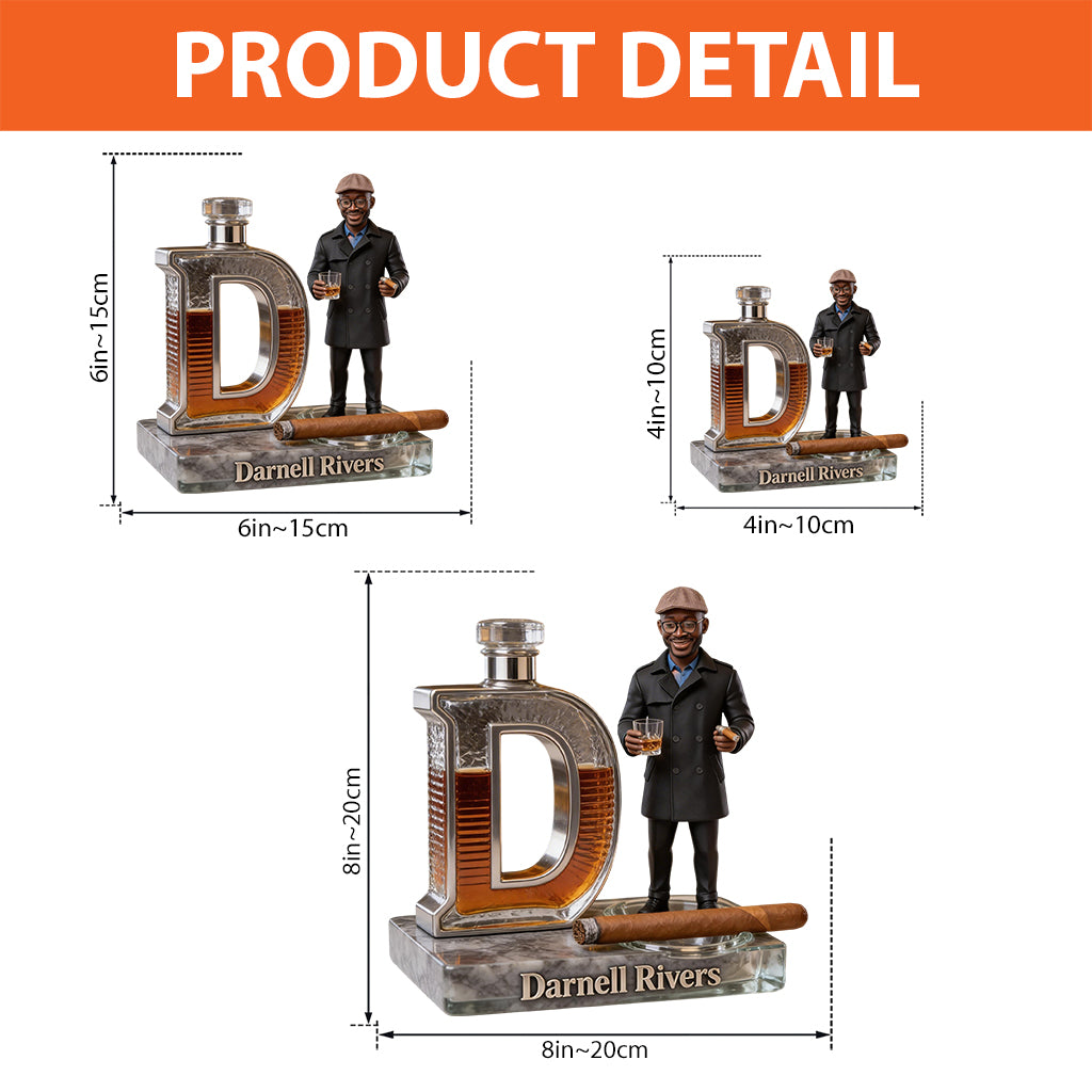 Custom Photo Older Latina Bearded Man Whiskey Cigar Custom Shaped Acrylic Plaque Gift for Him