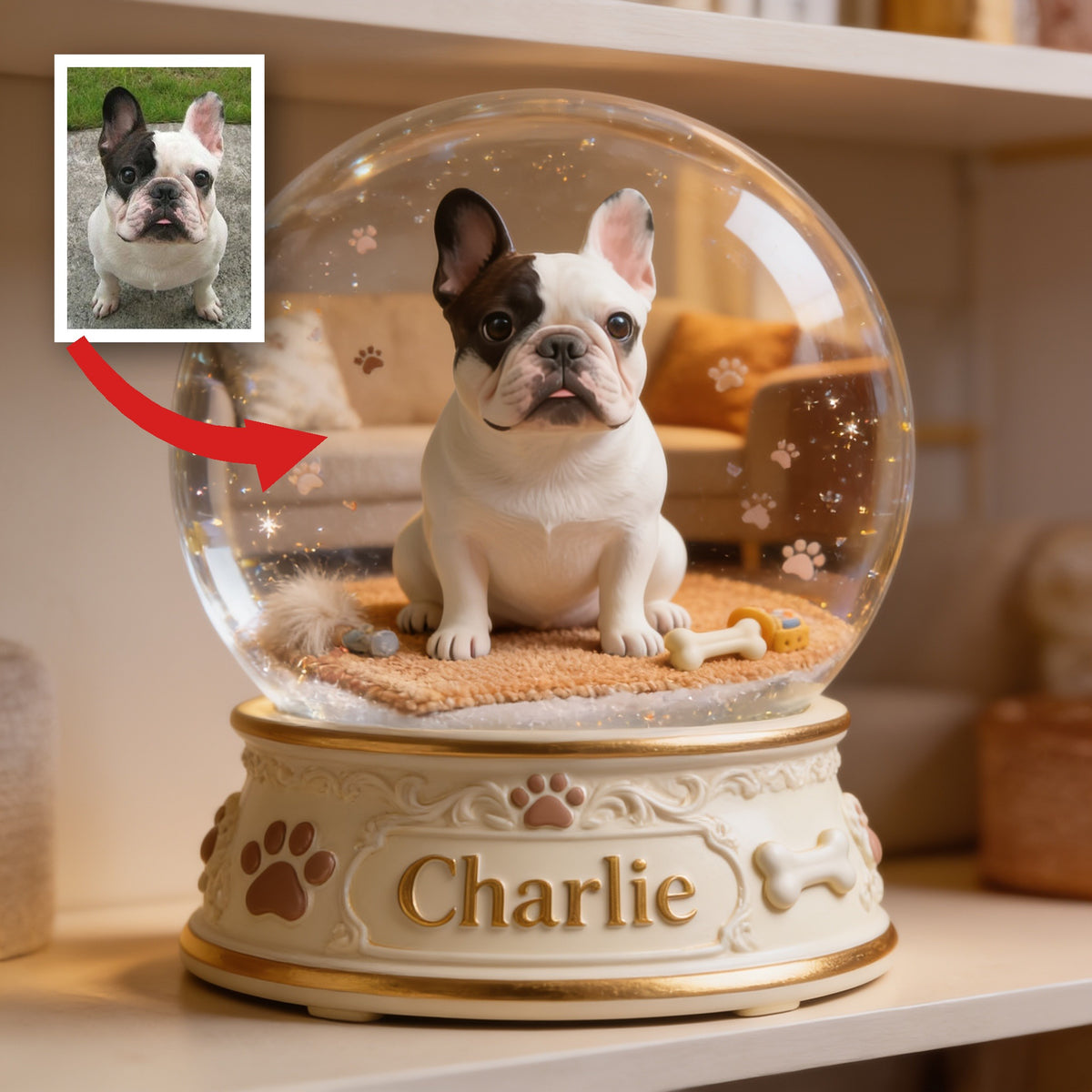 Personalized French Bulldog Acrylic Table Decor Plaque Pet Lover Gift