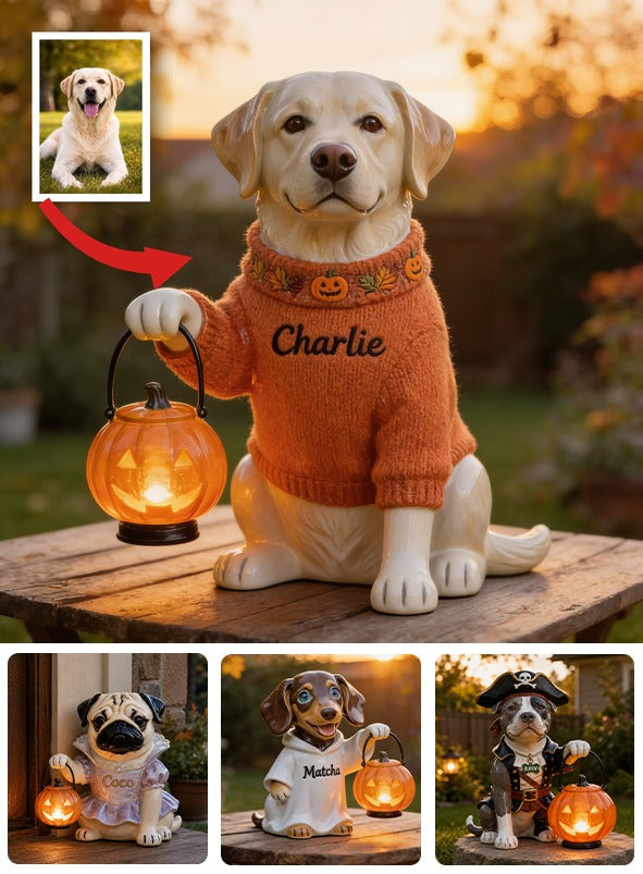 Personalized Fall Labrador Retriever Solar Acrylic Light Garden Decor