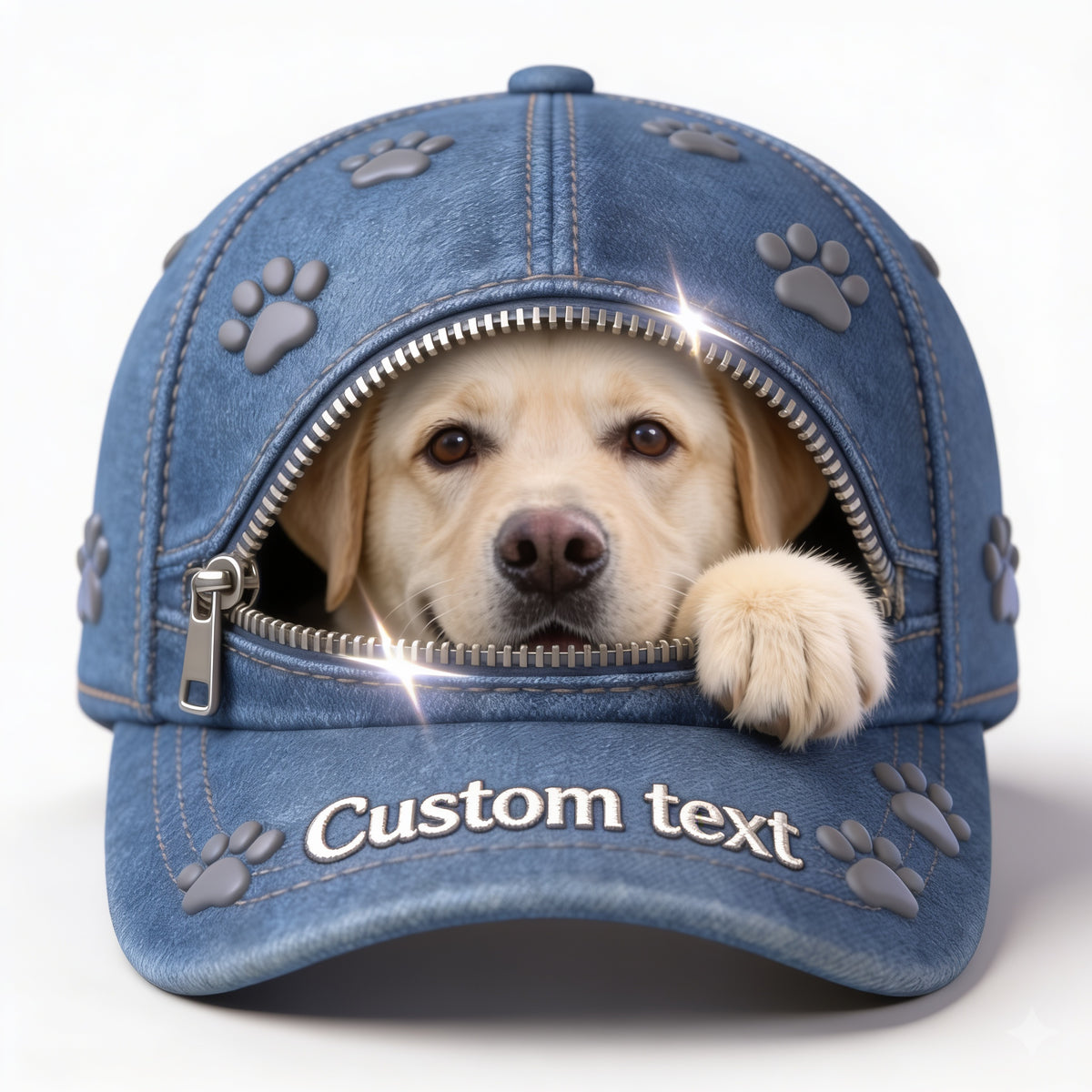 Custom Photo Yellow Labrador Retriever Classic Cap Dog Lover Gift