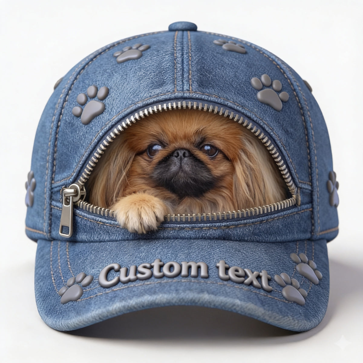 Custom Photo Fluffy Shih Tzu Classic Cap Dog Lover Gift