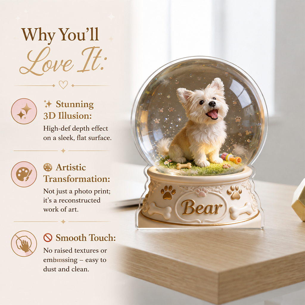 Personalized Welsh Corgi Acrylic Snow Globe Table Decor Dog Owner Gift