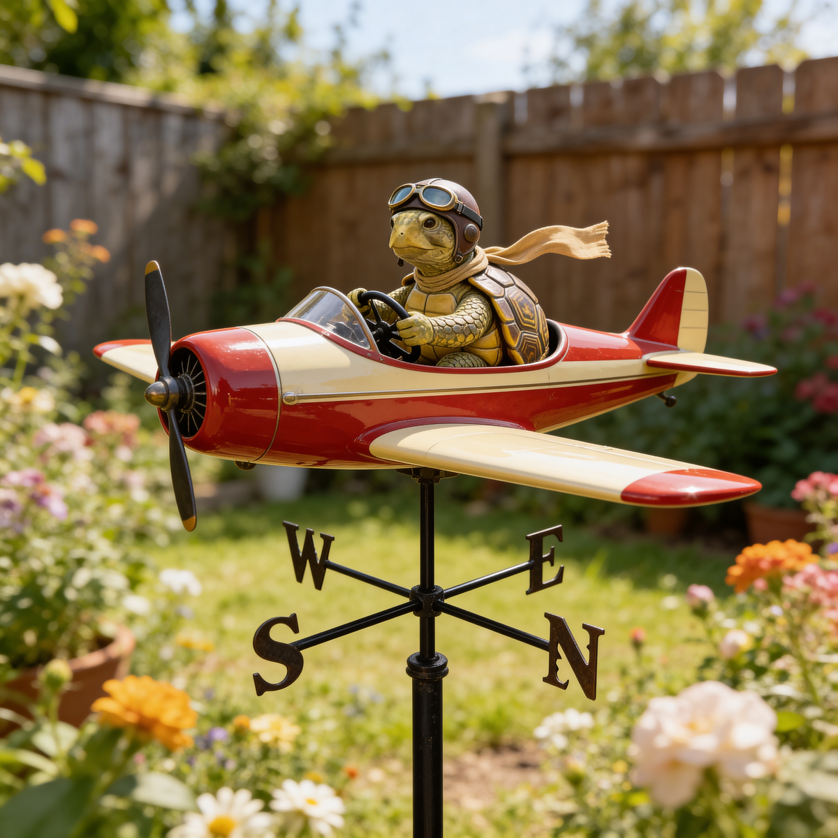 Custom Photo Yellow Labrador Retriever Pilot Weather Vane Pet Lover Garden Gift