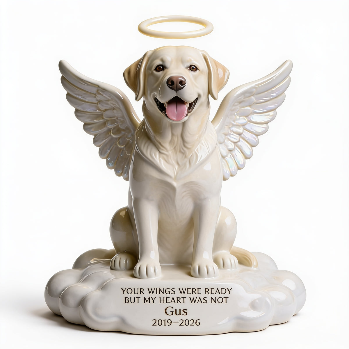 Custom Photo Angel Yellow Labrador Retriever Acrylic Plaque Dog Memorial Gift