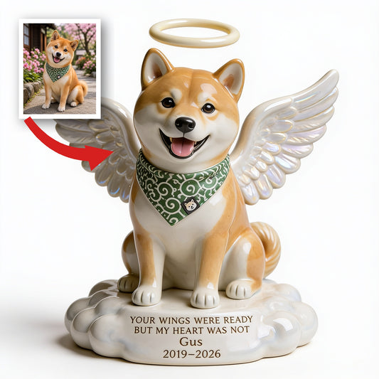 Plaque Acrylique Personnalisée en Mémoire d'un Chien Shiba Inu Ange