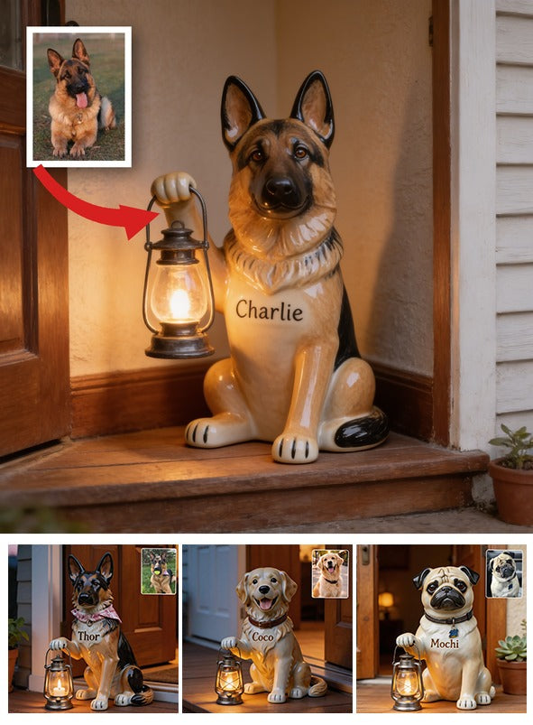 Personalized German Shepherd Solar Acrylic Light Garden Dog Lover Gift