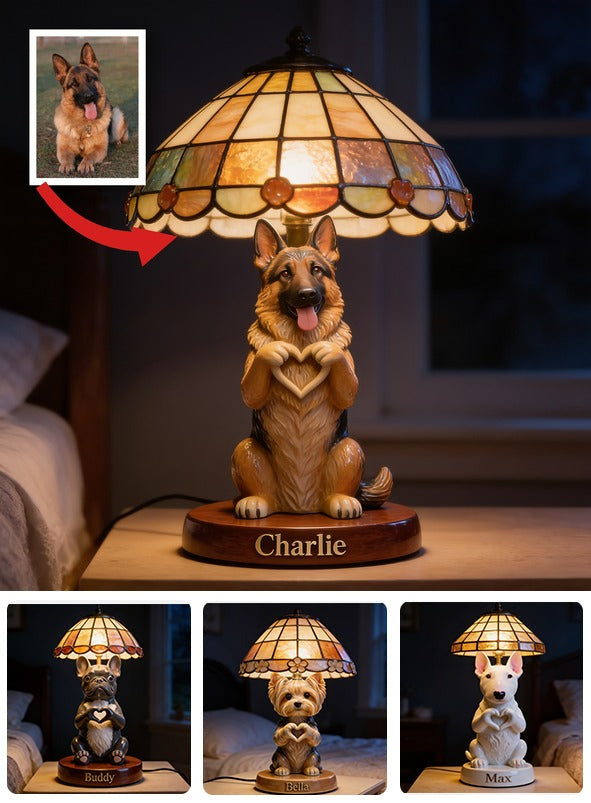 Personalized German Shepherd LED Table Night Light Pet Lover Home Decor Gift