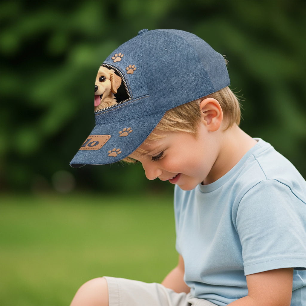 Custom Photo Tiny Yorkshire Terrier Classic Cap Dog Lover Gift