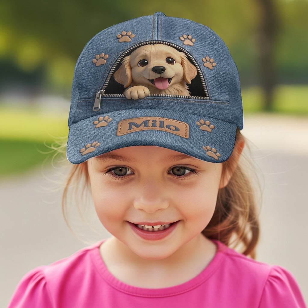Custom Photo Tiny Yorkshire Terrier Classic Cap Dog Lover Gift