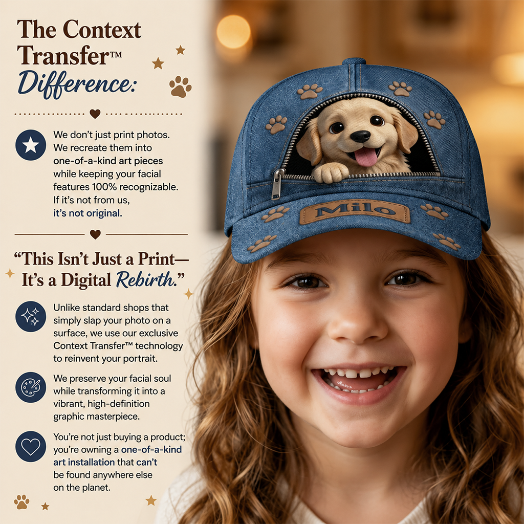 Custom Photo Tiny Yorkshire Terrier Classic Cap Dog Lover Gift