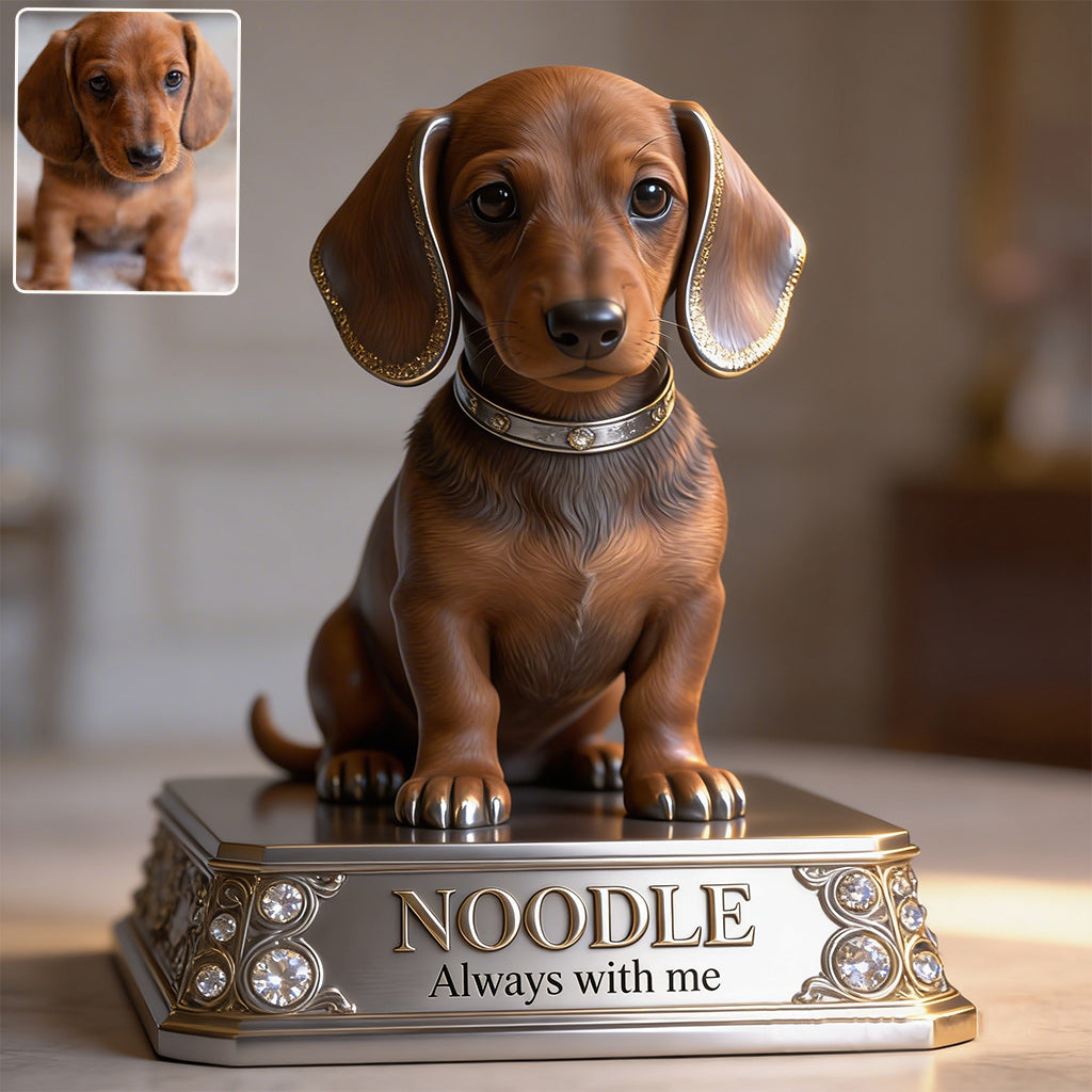 Personalized Angel Wing Pug Custom Shaped Acrylic Plaque Pet Memorial Gift