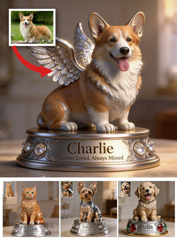 Personalized Welsh Corgi Angel Custom Shaped Acrylic Plaque Pet Memorial Gift