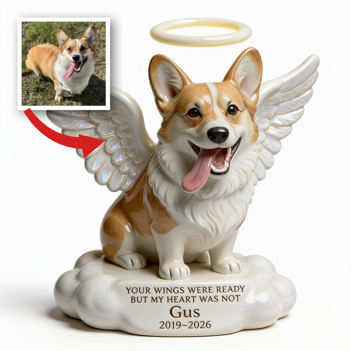 Plaque Acrylique Personnalisée en Mémoire d'un Corgi Gallois