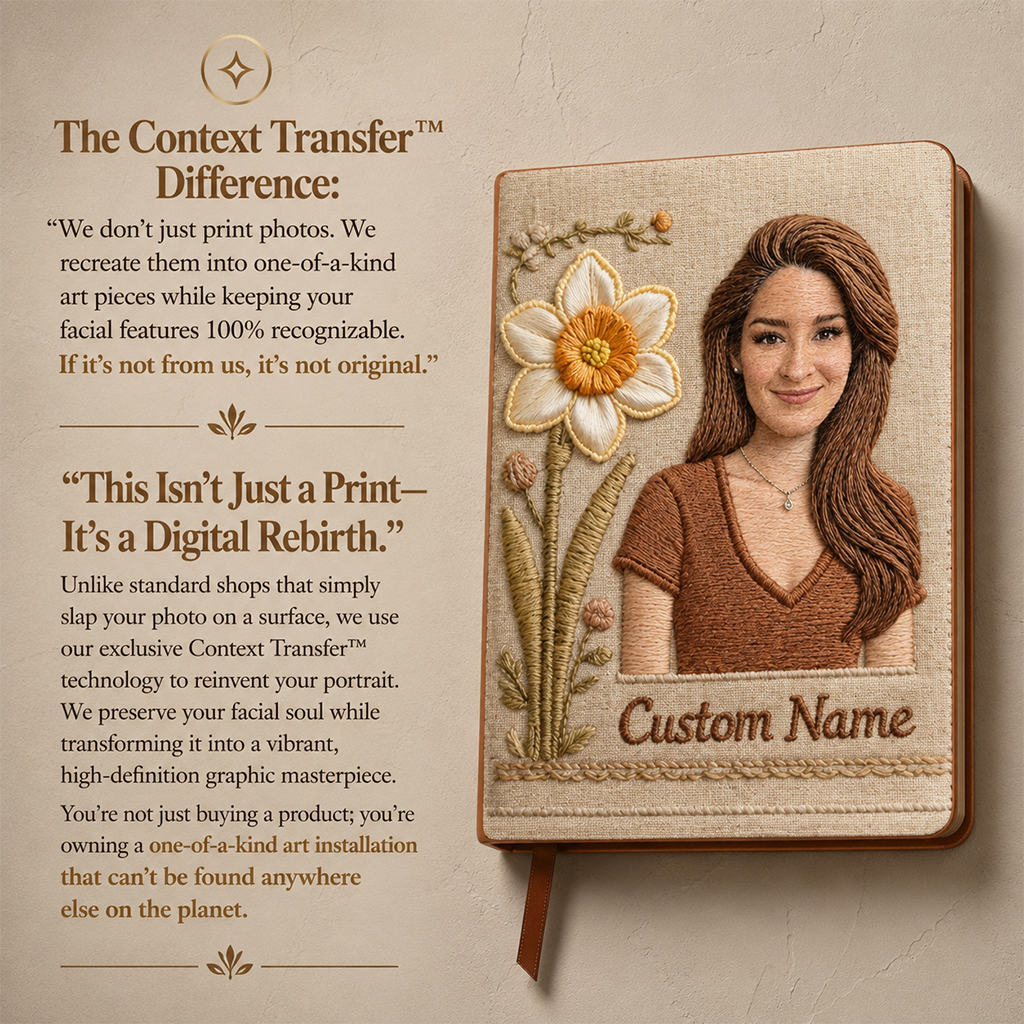 Personalisierter Lederjournal mit Geburtsmonat-Blume für Latina-Mama