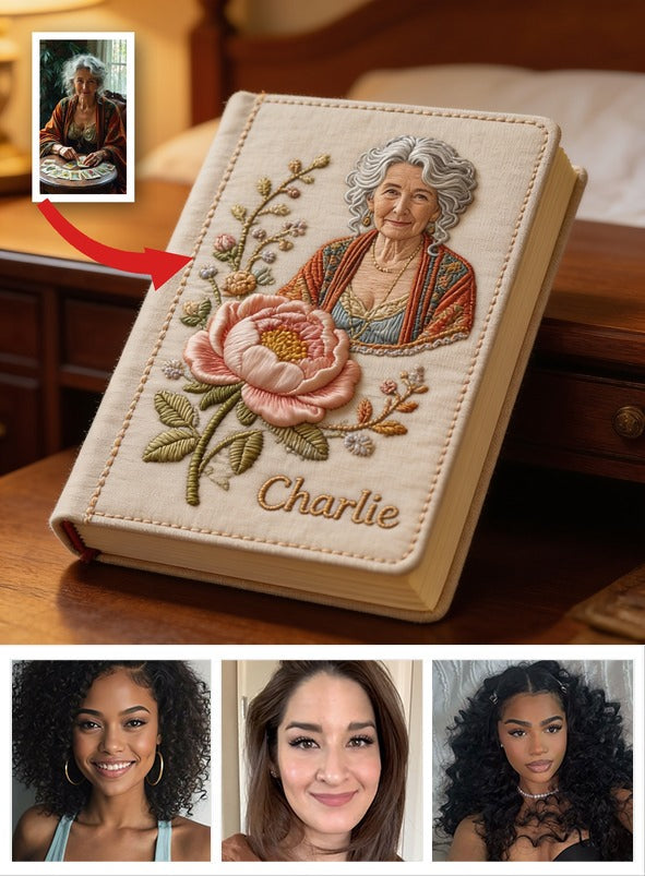 Personalisierter Lederjournal mit Geburtsmonat-Blume für Latina-Mama