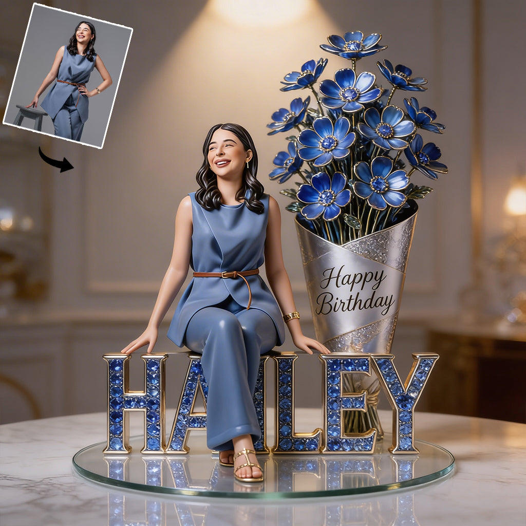 Custom Photo 50th Birthday Senior Woman Custom Shaped Acrylic Plaque Mom Gift