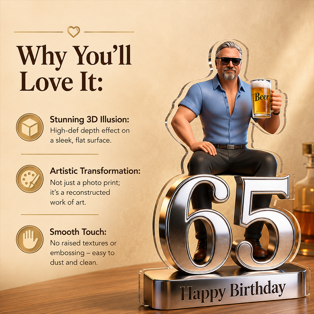 Personalized 21st Birthday Man Custom Shaped Acrylic Plaque, Gift for Him
