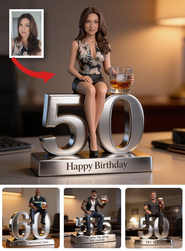 Personalized 50th Birthday Senior Woman Custom Shaped Acrylic Plaque Gift