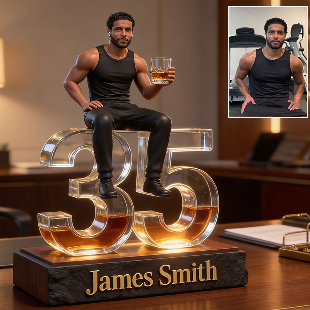 Personalized 21st Birthday Man Custom Shaped Acrylic Plaque Gift for Him
