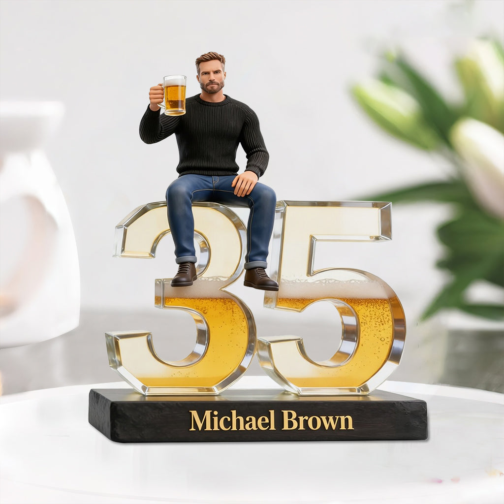 Personalized 21st Birthday Latino Man Custom Shaped Acrylic Plaque Gift