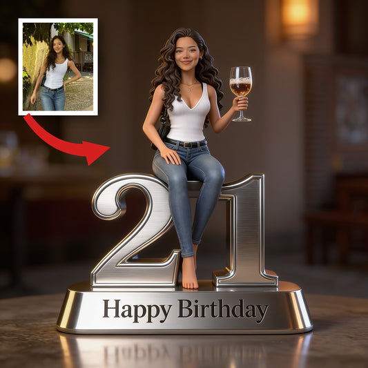 Plaque Acrylique Personnalisée pour le 21e Anniversaire d'une Femme Latina