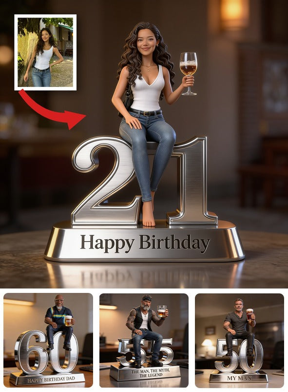 Custom Photo 21st Birthday Latina Woman Custom Shaped Acrylic Plaque, Gift for Her