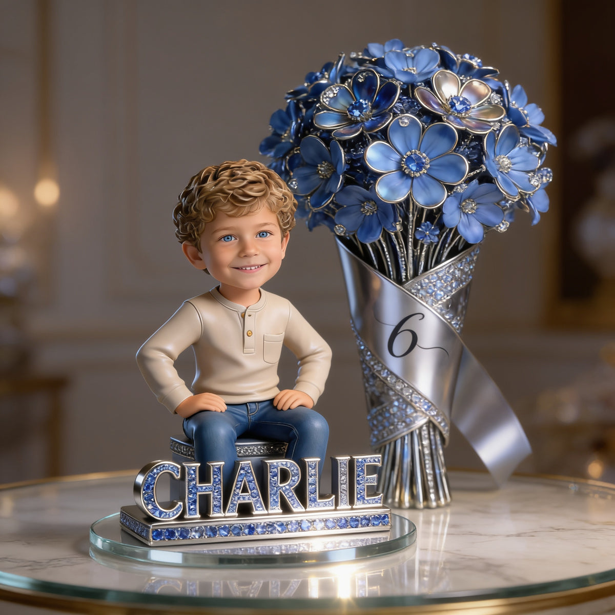 Custom Photo Birthday Little Boy Custom Shaped Acrylic Plaque, Keepsake Gift for Son Grandson