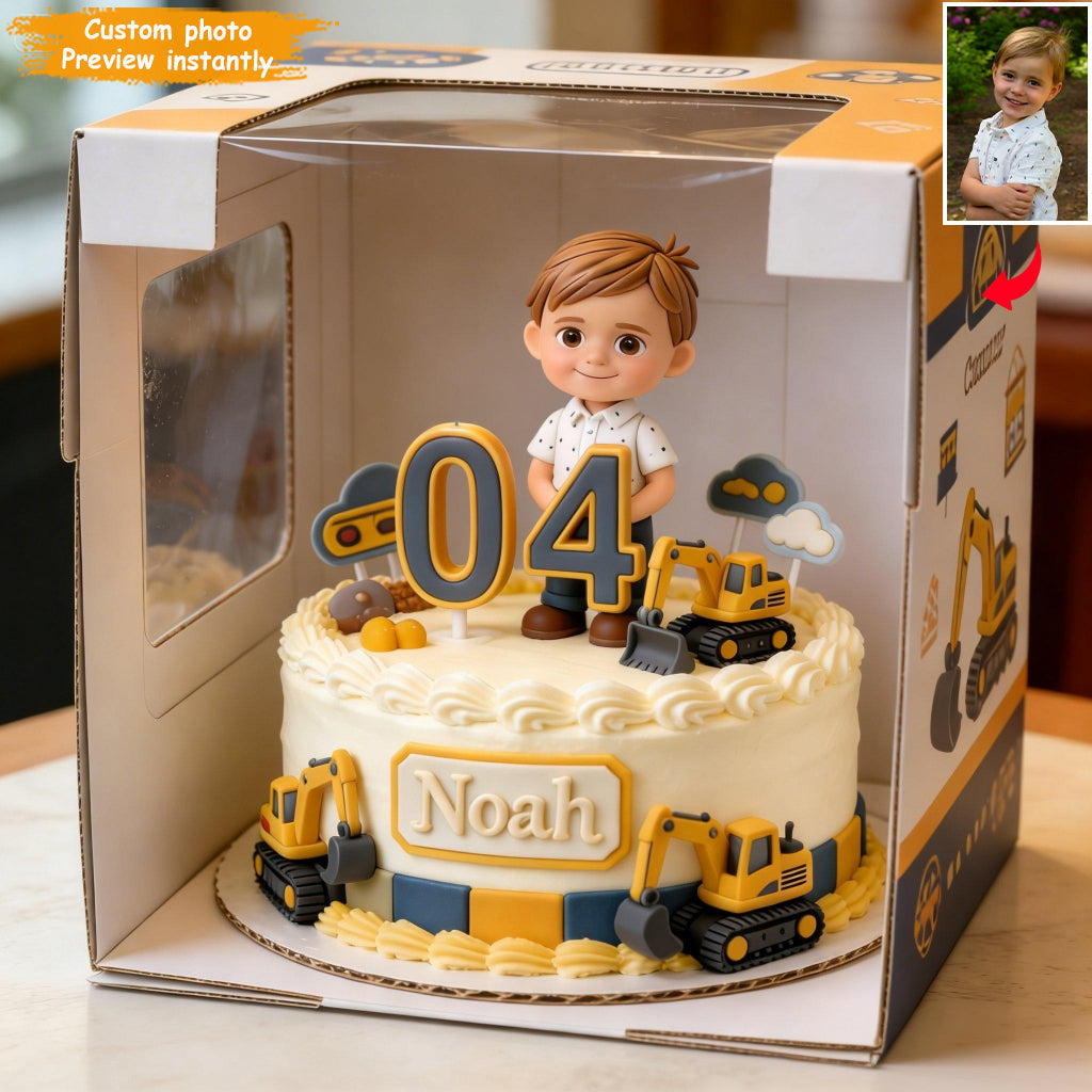 Personalized Birthday Little Boy Custom Shaped Acrylic Plaque Custom Name Number Son Grandson Gift