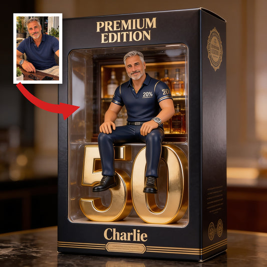 Plaque Acrylique Personnalisée pour le 50ème Anniversaire d'un Homme Latino Senior