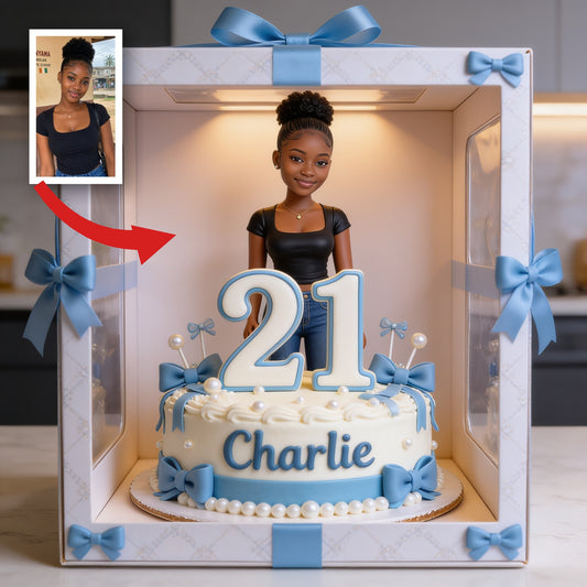 Plaque Acrylique Personnalisée pour le 21ème Anniversaire Femme Noire