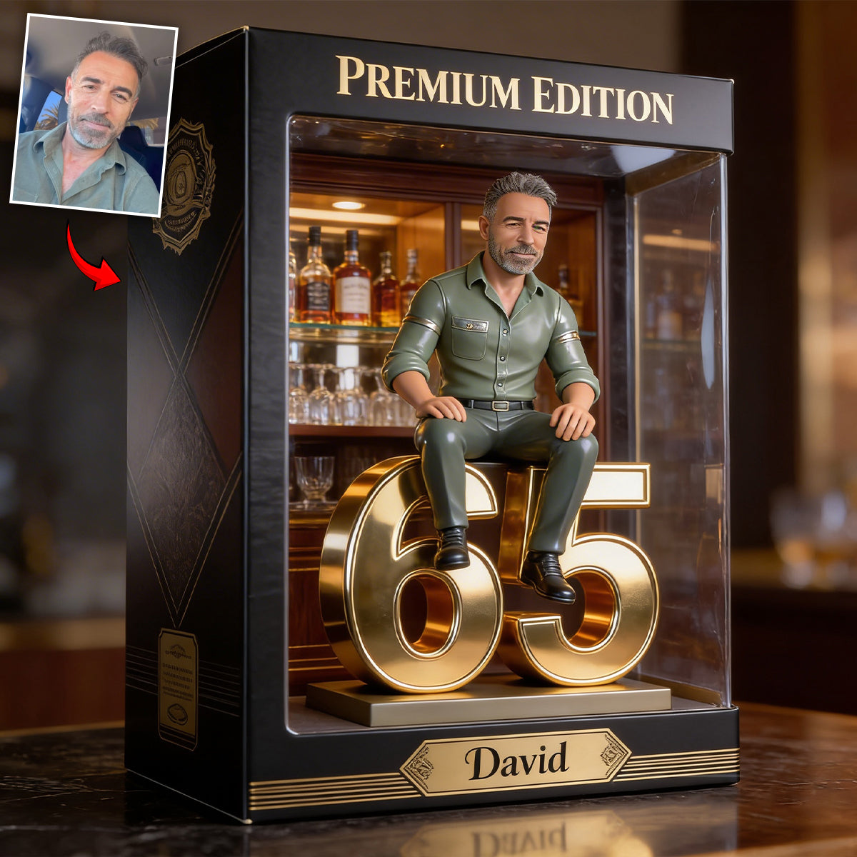 Personalized 50th Birthday Senior Man Custom Shaped Acrylic Plaque Gift for Dad Husband Grandpa