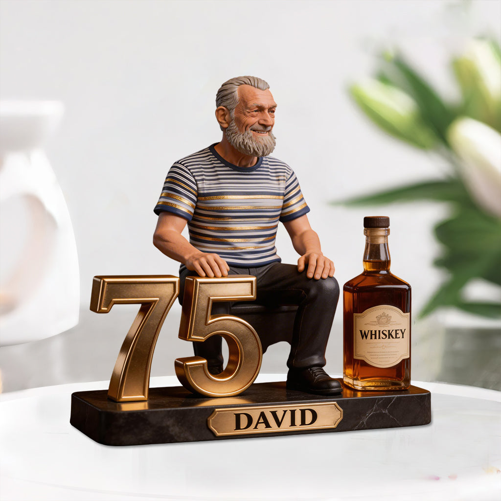 Personalized 21st Birthday Black Man Custom Shaped Acrylic Plaque Gift for Him