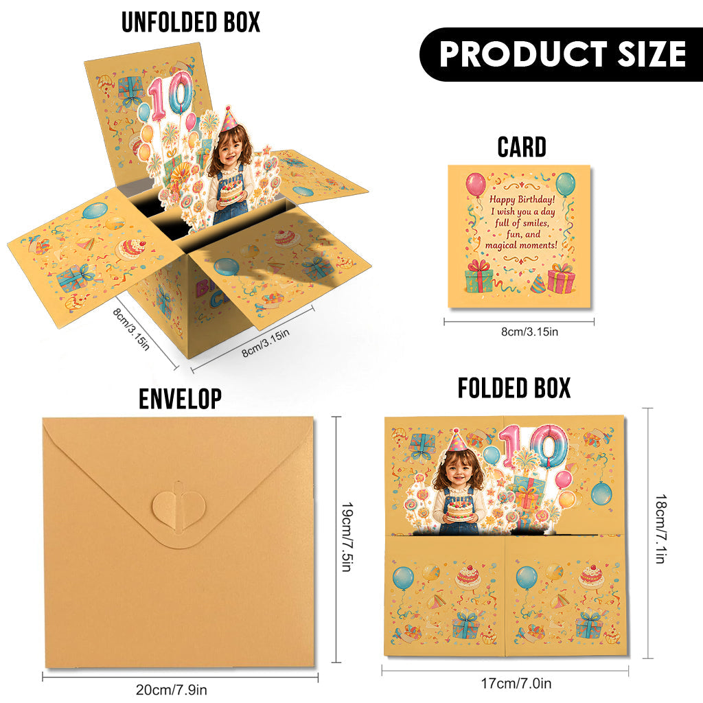 Personalized 50th Birthday Older Black Woman Pop Up Box Card Gift for Mom Grandma