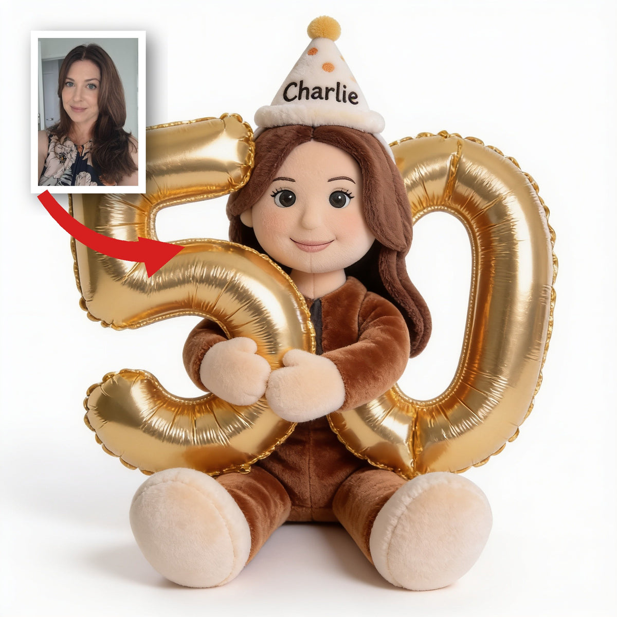 Personalized 50th Birthday Older Woman Plush Faux Fur Pillow Milestone Gift
