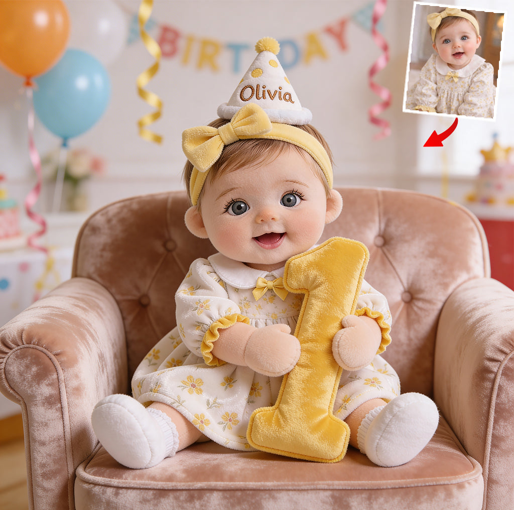 Personalized 21st Birthday Woman Plush Doll Faux Fur Pillow, Custom Birthday Gift for Her