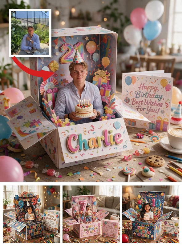 Personalisierte 21. Geburtstags Pop Up Box Karte, Geschenk für Ehemann Freund Sohn