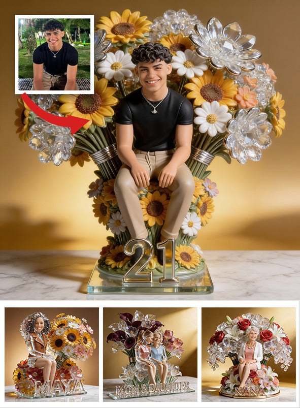 Custom Photo 21st Birthday Latino Man Acrylic Plaque - Gift for Son, Boyfriend, Husband