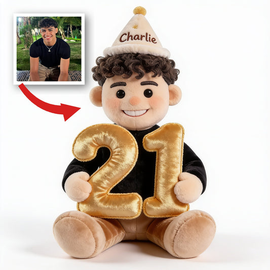 Personalisierte 21. Geburtstags Latino Mann Kunstfell Kissen, Individuelles Geschenk für Ihn