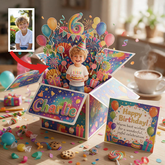 Carte Pop Up Anniversaire Personnalisée Petit Garçon, Cadeau pour Fils Petit-fils Neveu