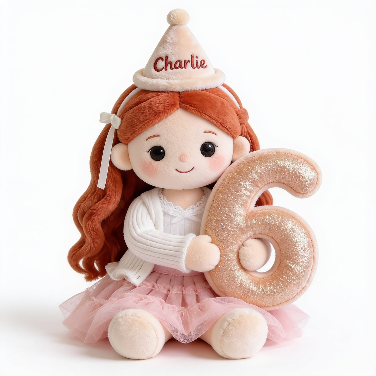 Personalized Birthday Latina Little Girl Plush Pillow, Kids Custom Birthday Gift