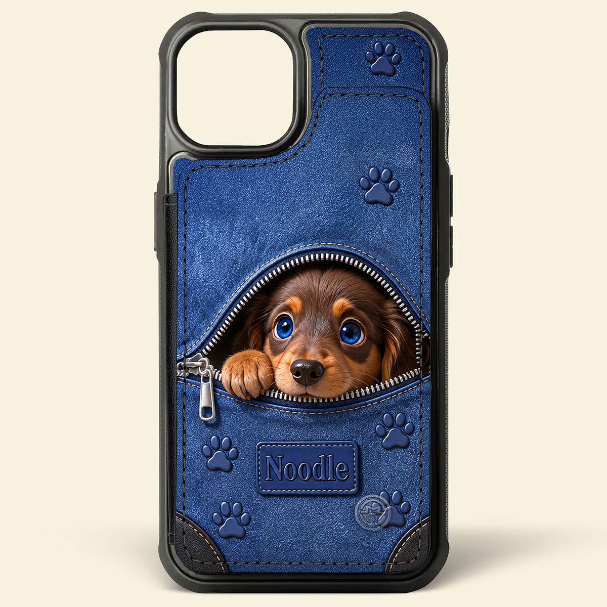 Personalized Long Fur Shih Tzu Wallet Phone Case Dog Lover Gift
