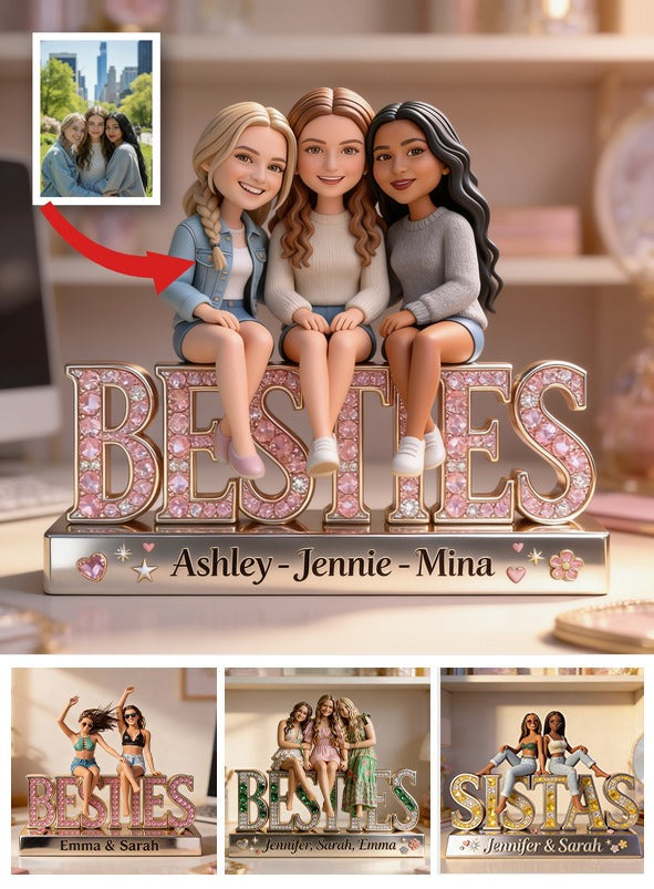 Plaque Acrylique Personnalisée pour Amies - Cadeau d'Amitié