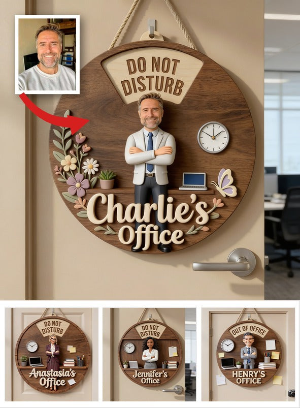 Personalisierte Foto Spinner-Schild für ältere Männer - Türdeko Geschenk