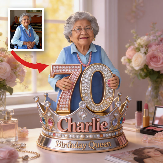 Plaque Acrylique Personnalisée pour le 70ème Anniversaire d'une Femme Latina
