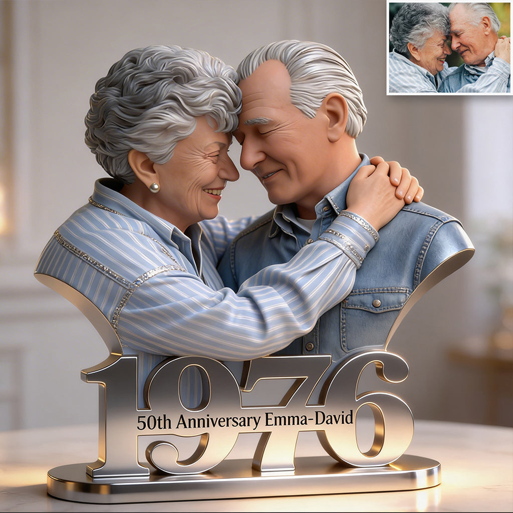 Custom Photo 10th Wedding Anniversary Latino Couple 2016 Acrylic Plaque