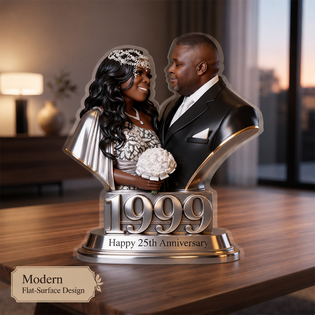 Custom Photo 40th Anniversary 1986 Older Couple Acrylic Plaque Gift for Parents Grandparents