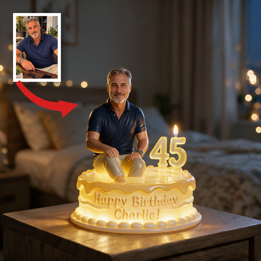 Lampe de Nuit LED Acrylique Personnalisée pour 50e Anniversaire Homme