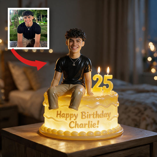 Lampe de Nuit LED Acrylique Personnalisée pour 25ème Anniversaire